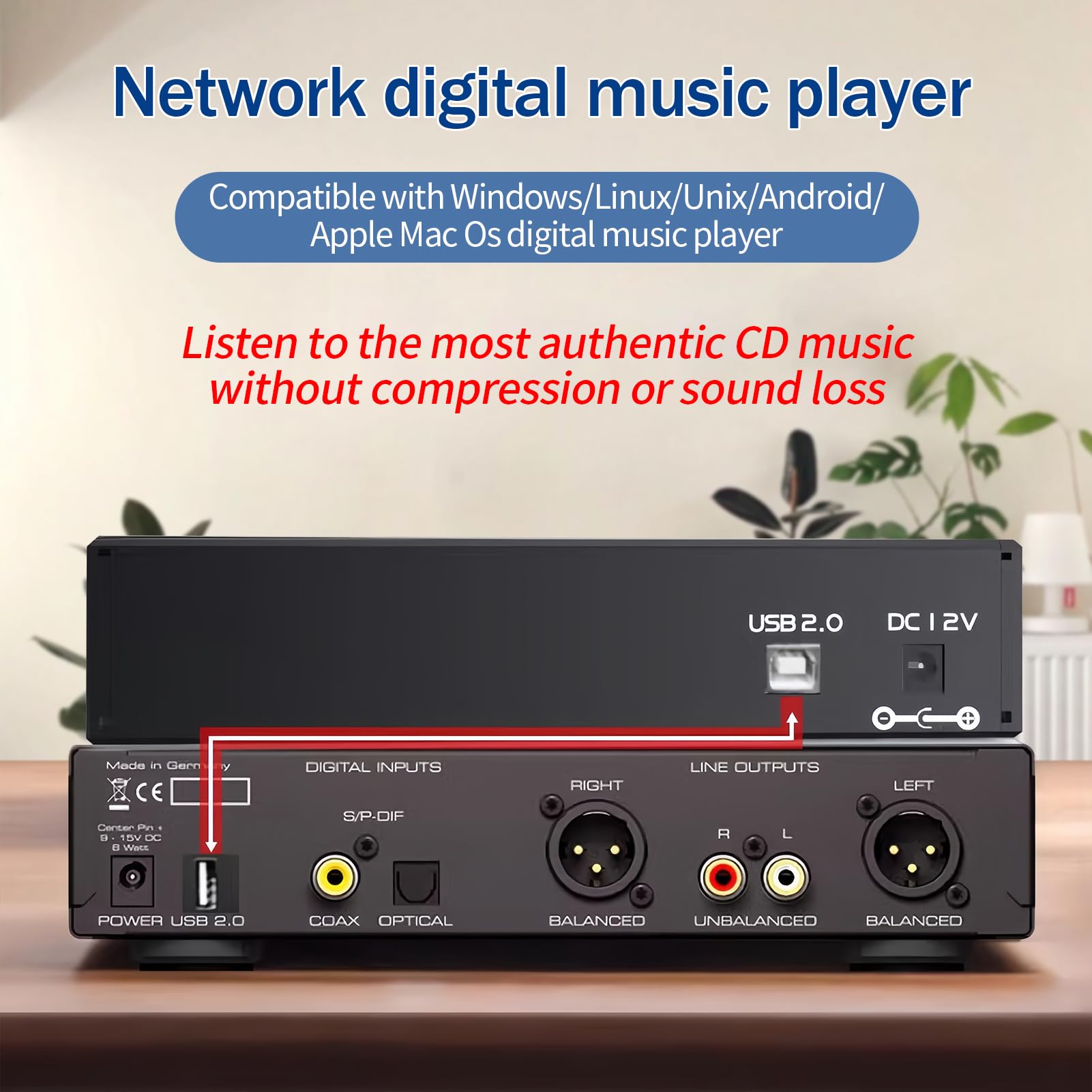 High Fidelity CD Ripper Player, 1:1 Bit Format Reading and Ripping